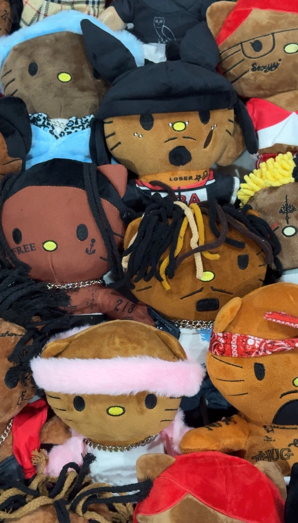 Rapper bear  Rap bear  Hip hop bear  Rapper hello kitty bear  Hello kitty bear  Pop star hello kitty bear rapper plush