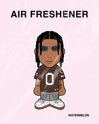 Cartoon character with sunglasses and a jersey, labeled 'Air Freshener' on a pink background.

hip hop air freshener

car air freshener

air freshener

travis scott

travis scott air freshener